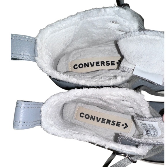 WRn1X CONVERSE ALL STAR Leather fur hiker boots men’s size 7 women's size 9 - Picture 7 of 17